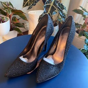 Diba Black Rhinestone Pump 7.5